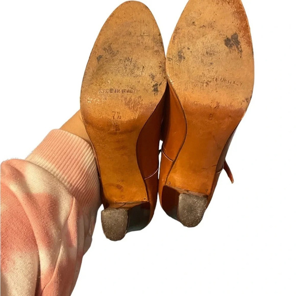 YSL VINTAGE LEATHER MARY JANE HEELS - Picture 5 of 7